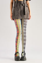 Colorful Tartan Tights Women's Fancy Dress Costume Accessories, Perfect for Parties, Office, Street Fashion, and Daily Wear