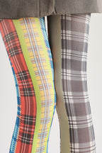 Colorful Tartan Tights Women's Fancy Dress Costume Accessories, Perfect for Parties, Office, Street Fashion, and Daily Wear
