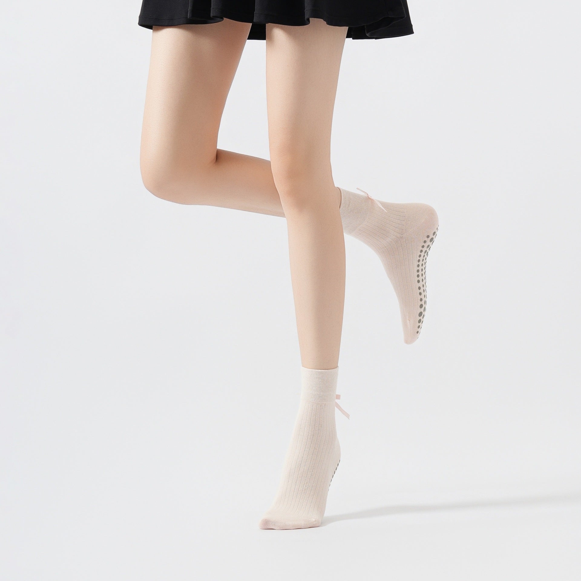 Thin Bow Ribbon Yoga Socks-Grainvity