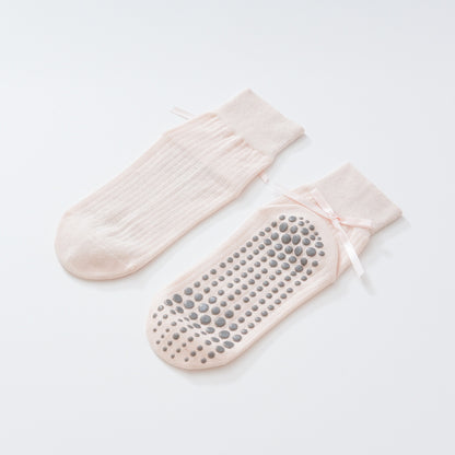 Thin Bow Ribbon Yoga Socks-Grainvity