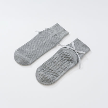 Thin Bow Ribbon Yoga Socks-Grainvity