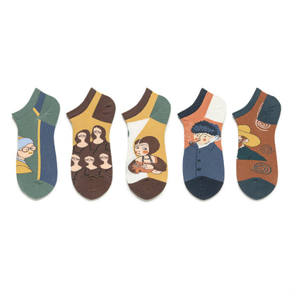 Vintage Art Socks Couple Socks-Grainvity