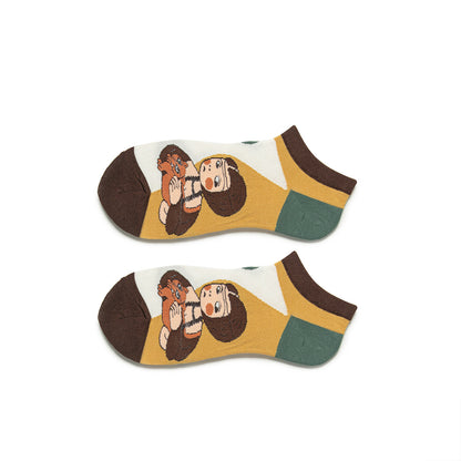 Vintage Art Socks Couple Socks-Grainvity