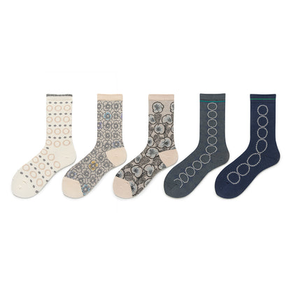 Vintage Floral Crew Socks-Grainvity