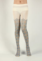 Victorian Retro Patterned Tights with high elasticity and compression,shaping fit and ideal for weddings, parties, ethnic outfits, and street fashion