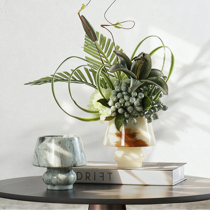 Wabi-Sabi Bud Marble Vase-Grainvity