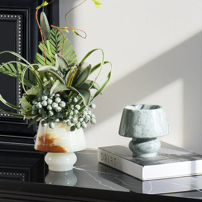 Wabi-Sabi Bud Marble Vase-Grainvity