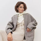 white Scarf Hat Women Woolen Hat