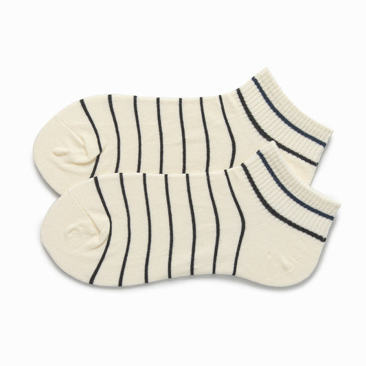 white striped women ankle socks   for outdoor 