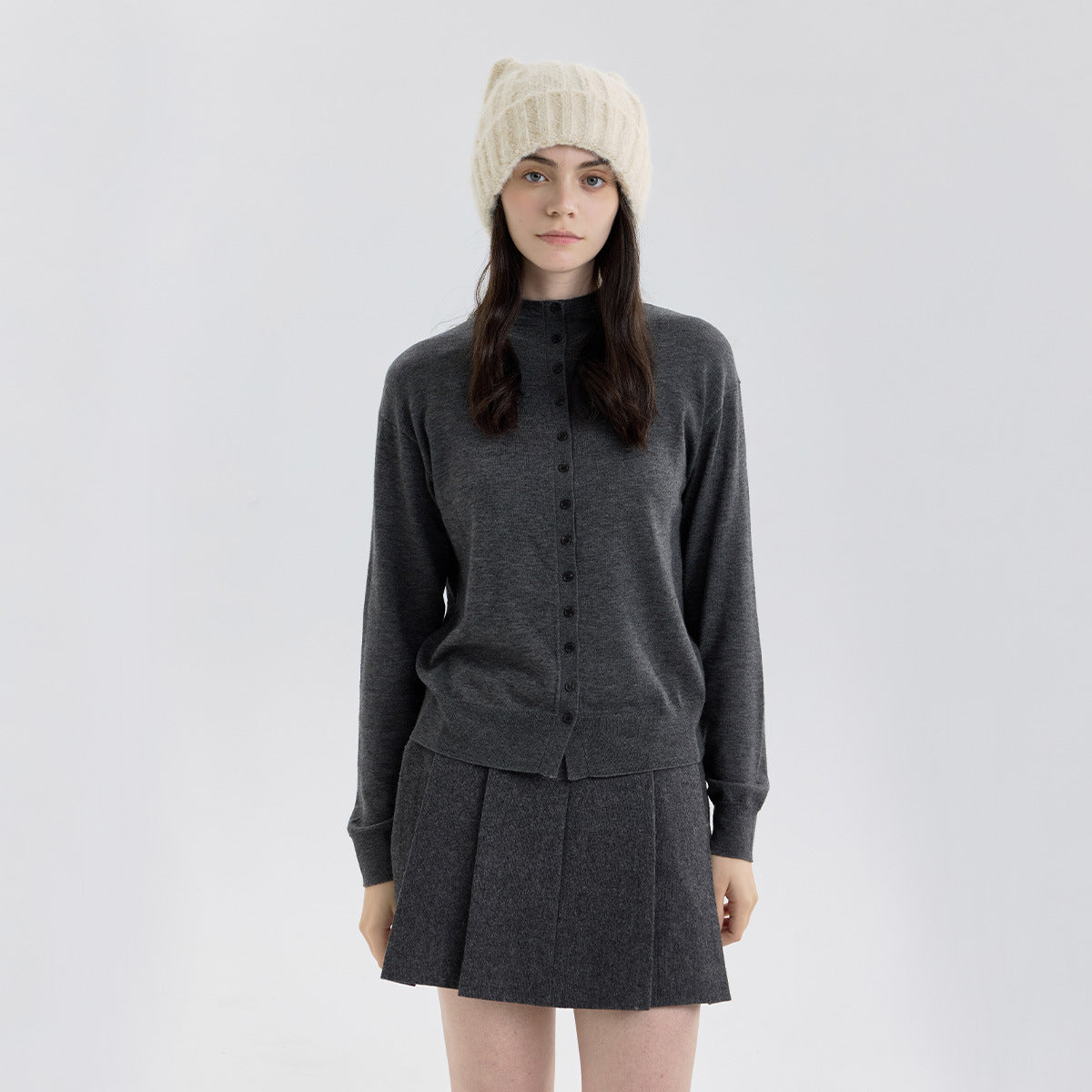 white women kitty cap cat hat woolen in winter for warm