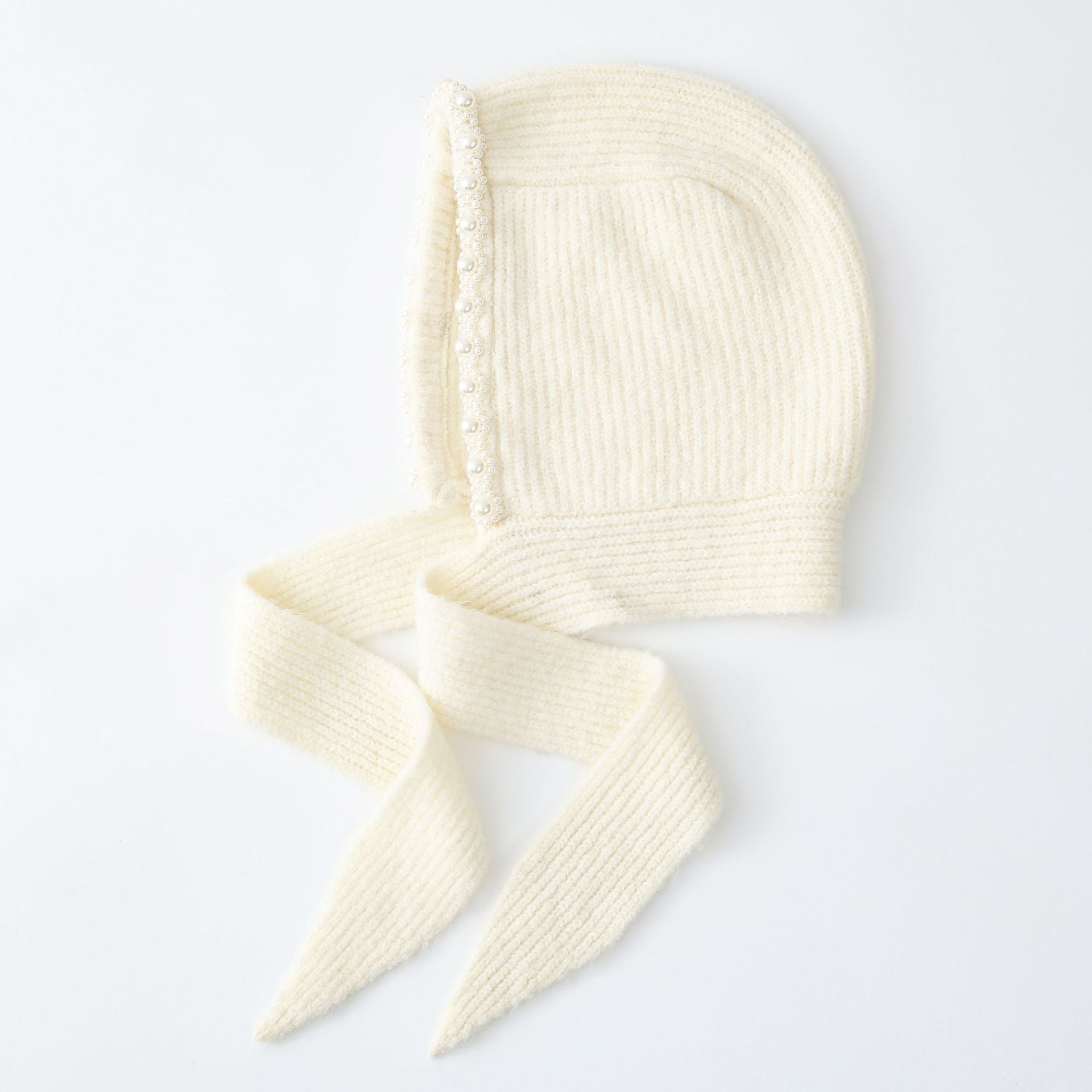 white_woolen_scarf_hat_warm_for_women_winter