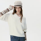 women Hat and Sleeve Two-piece Set Winter