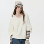 women Hat and Sleeve Two-piece Set Winter