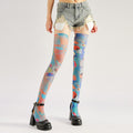 Color Knee High Tights Women's Fancy Dress Costume Accessories, Perfect for Parties, Office, Street Fashion, and Daily Wear