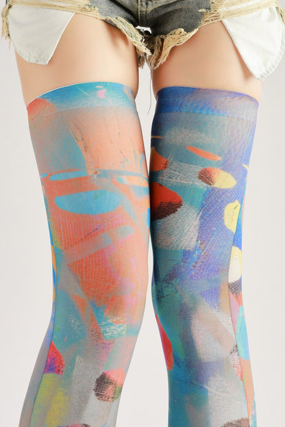 Color Knee High Tights Women's Fancy Dress Costume Accessories, Perfect for Parties, Office, Street Fashion, and Daily Wear