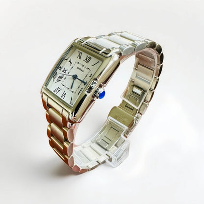 Women Gold Tank Watch Durable Stainless Steel