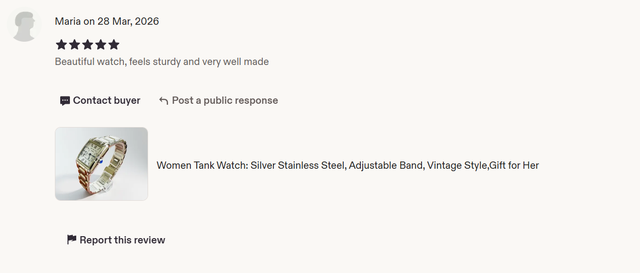 women tank watch silver luxury style SHARVI