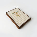wood ring and earring display tray