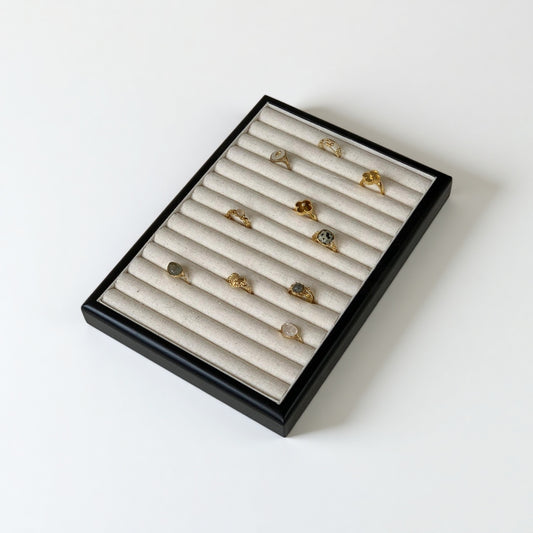 wood ring holder display tray