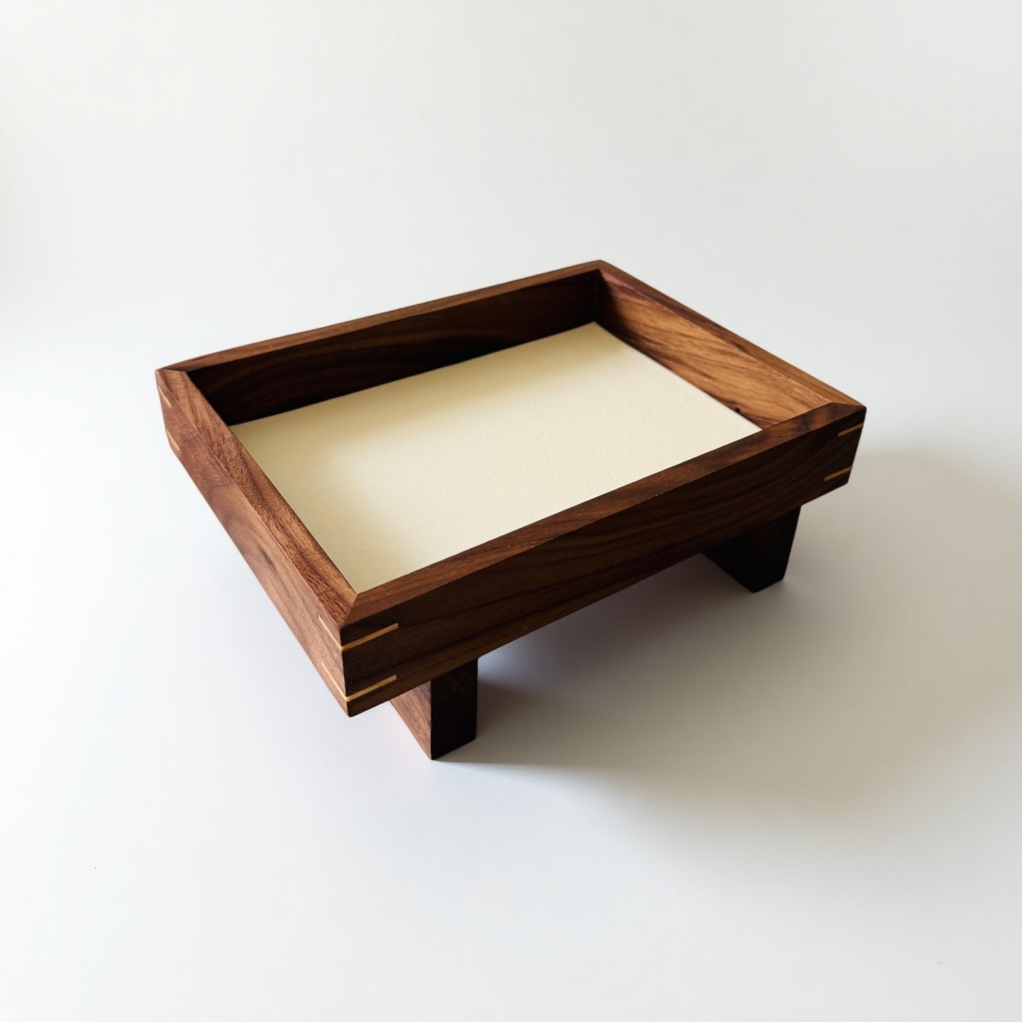 wood tray desk organiser
