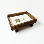 wood tray desk organiser